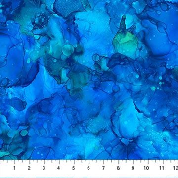 Fluidity in Indigo by Deborah Edwards and Melanie Samra for Northcott