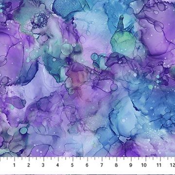 Fluidity in Pansy by Deborah Edwards and Melanie Samra for Northcott
