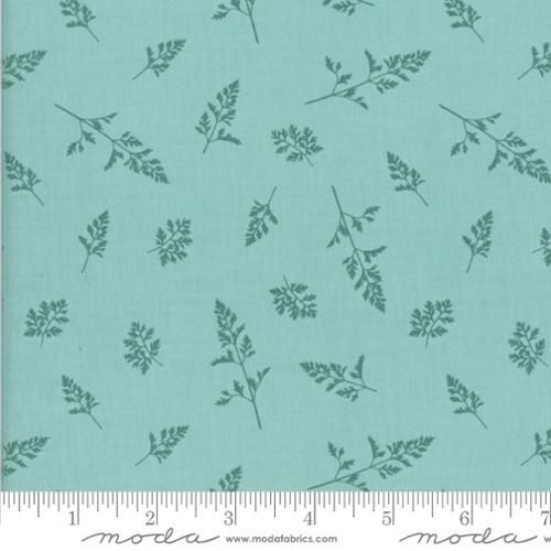 Field of Flowers Spring Leaf in Robins Egg by Katharine Watson for Moda