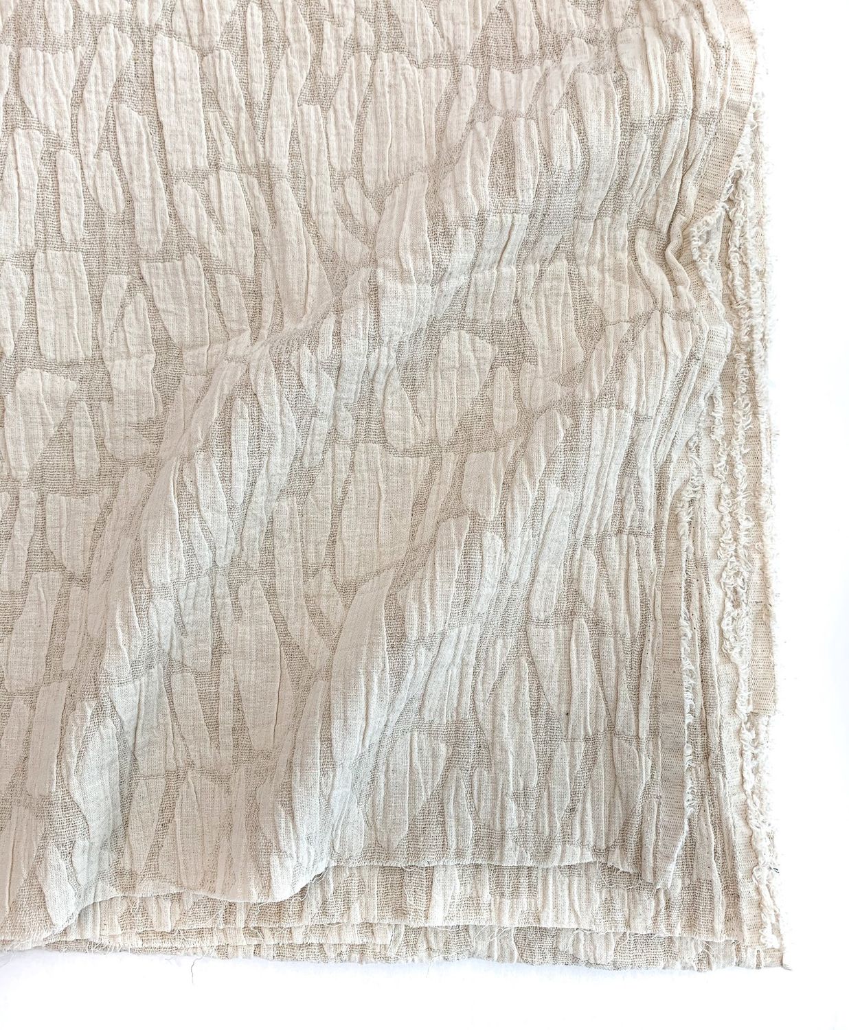 Weston Cotton/Rayon/Linen Blend Jacquard, Colour: Oatmeal