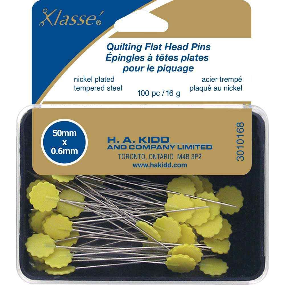 Klasse Quilting Flat Head Pins - 50mm (2&quot;) - 100pcs