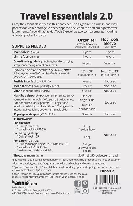 Br Annie Travel Essentials 2.0 Pattern
