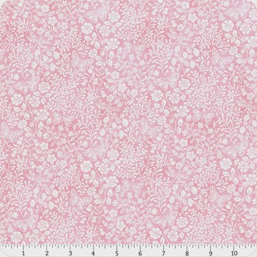 16428-01 Light Pink Butterfly Sanctuary Tonal Yardage - Blessed Nest by Shannon Roberts for Benartex