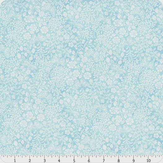 16428-80 Light Turquoise Butterfly Sanctuary Tonal Yardage  - Blessed Nest by Shannon Roberts for Benartex