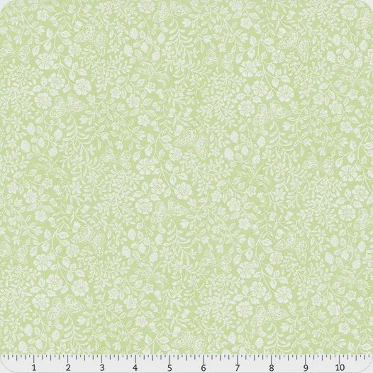 16428-04 Light Green Butterfly Sanctuary Tonal Yardage- Blessed Nest by Shannon Roberts for Benartex
