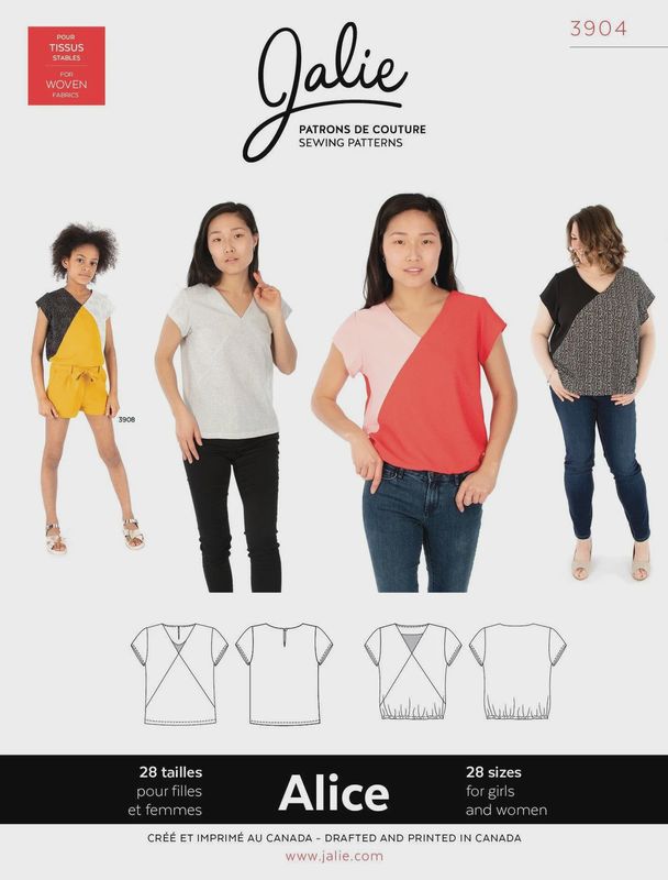 Jalie 3904 - Alice V-Neck Blouse - Paper Pattern