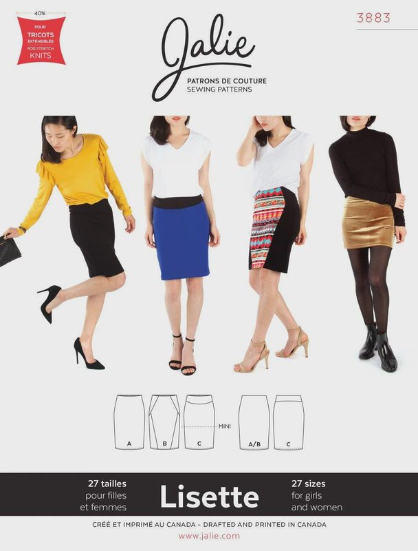 Jalie 3883 - Lisette Pull-on Pencil Skirt - Paper Pattern