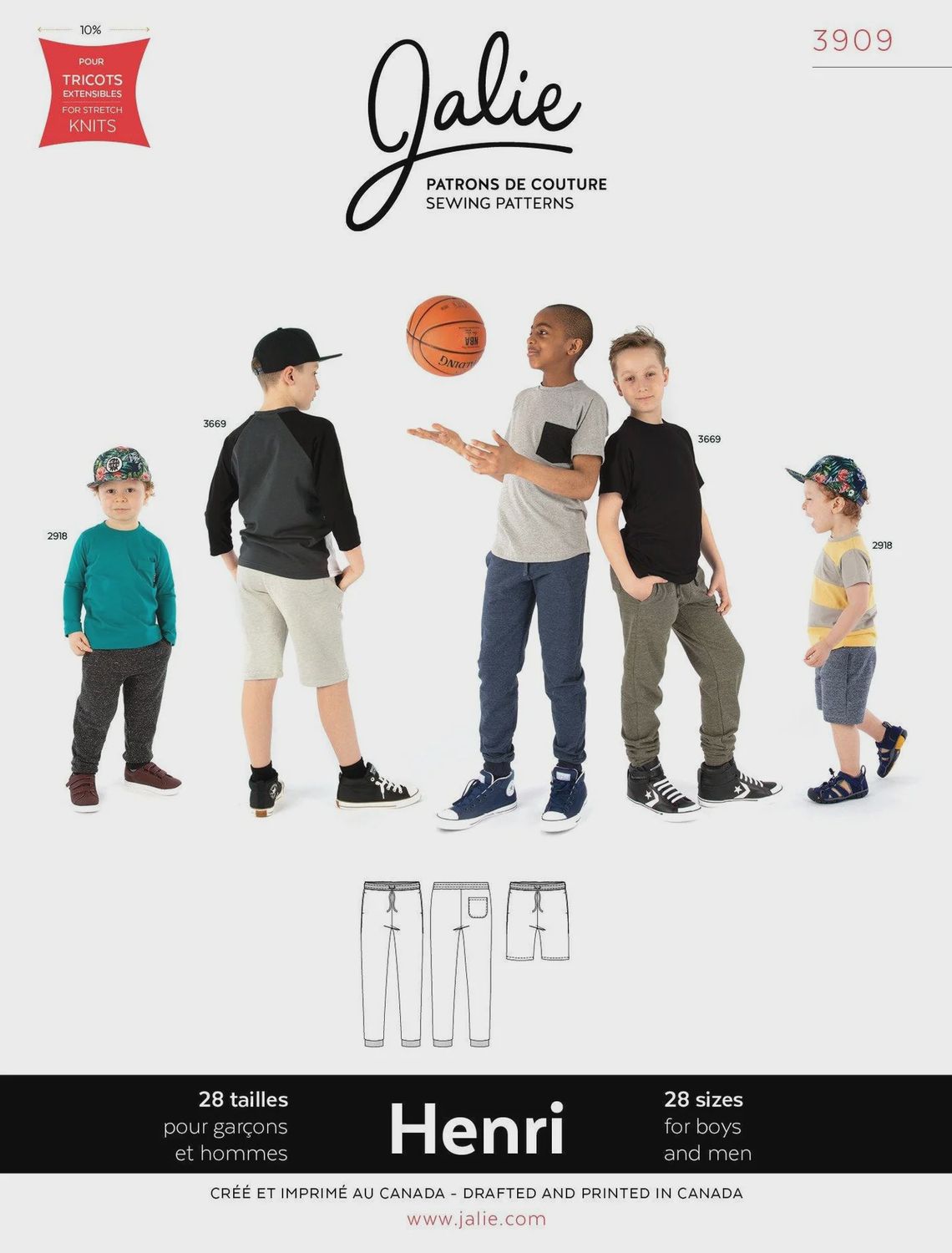 Jalie 3909 - Henri Joggers and Shorts - Paper Pattern
