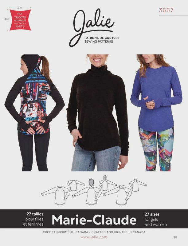 Jalie 3667 - Marie-Claude Raglan Pullovers- Paper Pattern