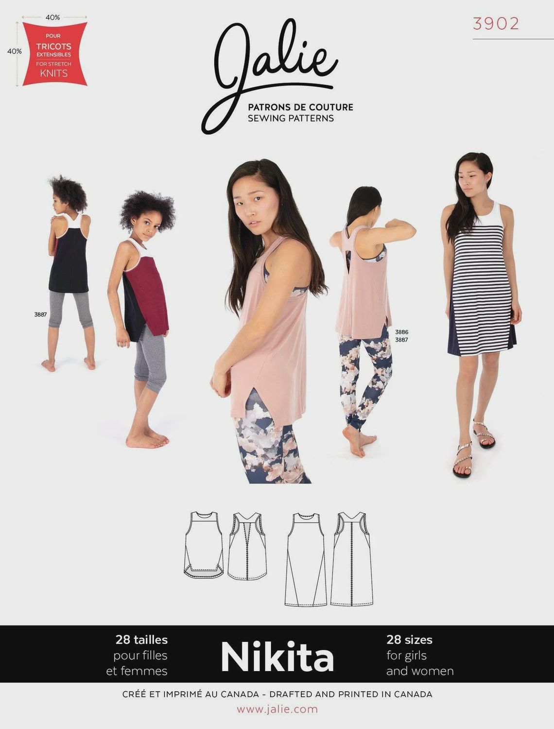 Jalie 3902 -  Nikita Workout Tank and Swing Dress - Paper Pattern