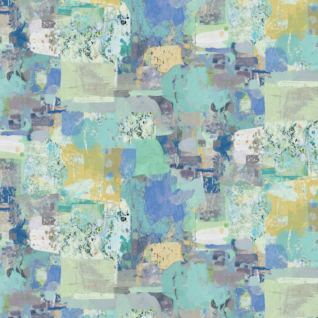 Painter&#39;s Joy in Blue and Green Multi by Sue Zipkin for Clothworks