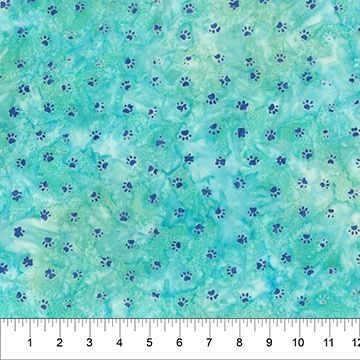 Meow Meow Kitty Paws in Seafoam by Banyan Batiks - 83363-65