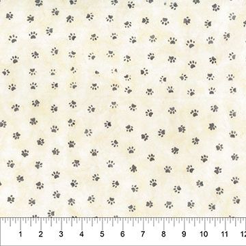 Meow Meow Kitty Paws in Cream by Banyan Batiks - 83363-11