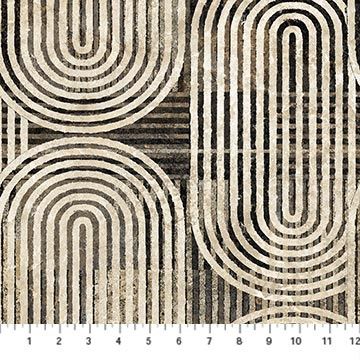 Retro Vibes Stonehenge 27740-99 - Groovy Black Multi