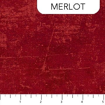 1m Remnant of Canvas Flannel in Merlot for Northcott