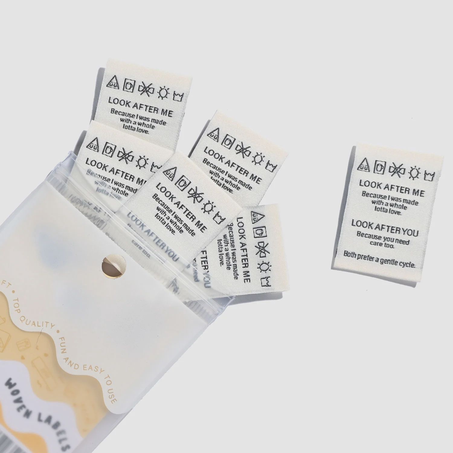 Look After Me Woven Sewing Labels by KATM (Kylie and the Machine)