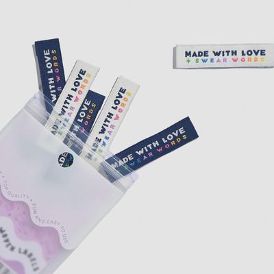 Made with Love &amp; Swear Words Woven Sewing Labels by KATM (Kylie and the Machine)