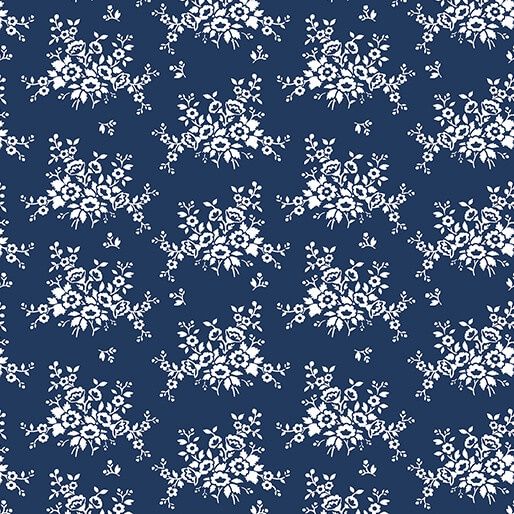 Keepsakes In Blue 14651-55 - Mini Floral Bouquet - Navy Blue