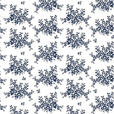 Keepsakes In Blue 14651-50 - Mini Floral Bouquet - White and Navy