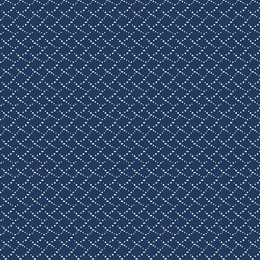 Keepsakes In Blue 14658-55 - Criss Cross Dots - Navy Blue