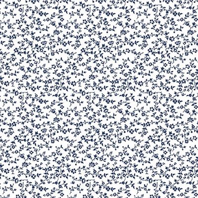 Keepsakes In Blue 14659-50 - Vineyard Floral - White and Navy Blue