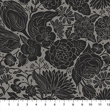 Folktale 90973-99 - Floral - Black