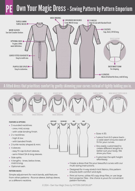 Pattern Emporium - Own Your Magic Dress - Digital Pattern Only