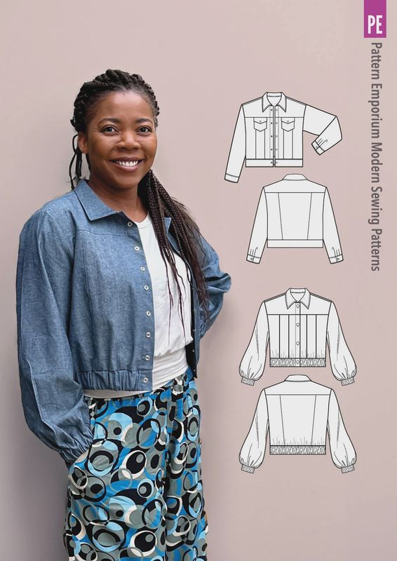 Pattern Emporium - Smitten/ Jean-style Cropped Jacket Sewing Pattern - Digital Pattern
