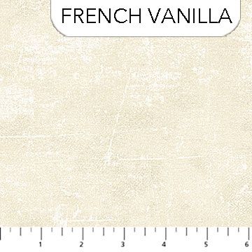 0.48m Remnant of Canvas Flannel in French Vanilla for Northcott