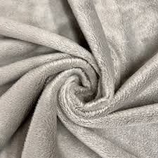 Minky Fleece in Solid Ash by Mook Fabrics