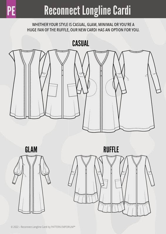 Pattern Emporium - Reconnect / Longline Cardi - Digital Pattern