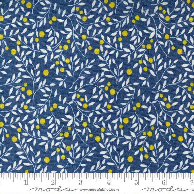 41&quot; or 104cm Remnant of Morning Light Foliage in Bluebird by Linzee Kull McCray for Moda