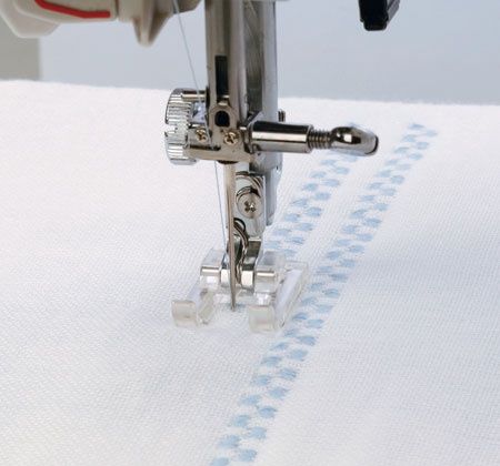 Janome Open-Toe Satin Stitch Foot for Horizontal Rotary Hood Models (200137003)