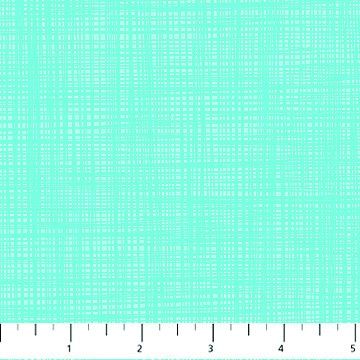 0.65m Remnant of Spring Chickens Lily&#39;s Linen in Aqua by Patrick Lose Fabrics