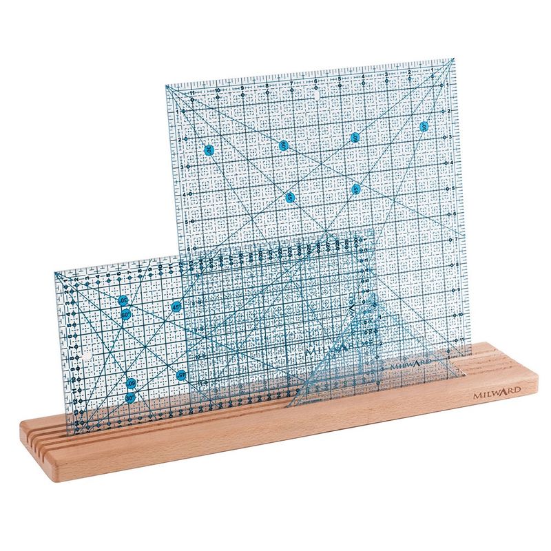 Milward 5 Slot Ruler Rack (Large) - Beech Wood