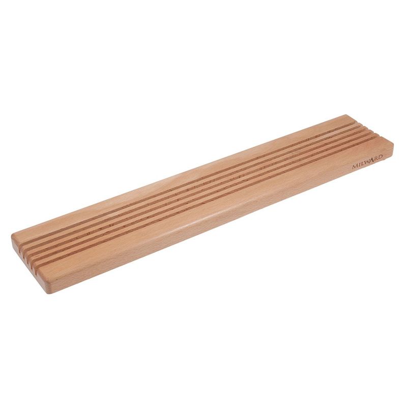 MILWARD GREEN 5 Slot Ruler Rack (Large) - Beech Wood