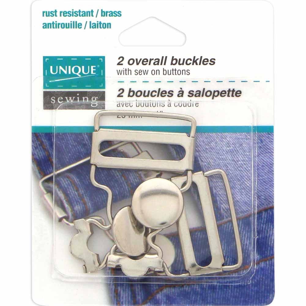 Unique Overall Buckles, Size: 25mm (1&quot;), Colour: Silver
