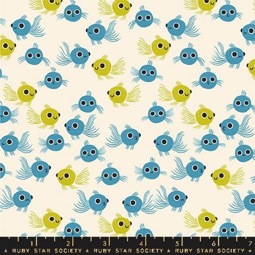 Animal Animal Goldfish in Vintage Blue By Ruby Star Society
