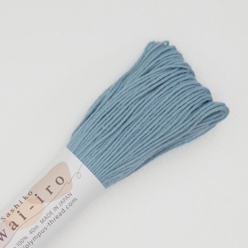 A9 Smoky Blue Awai-iro Sashiko Thread by Olympus Thread - 40m
