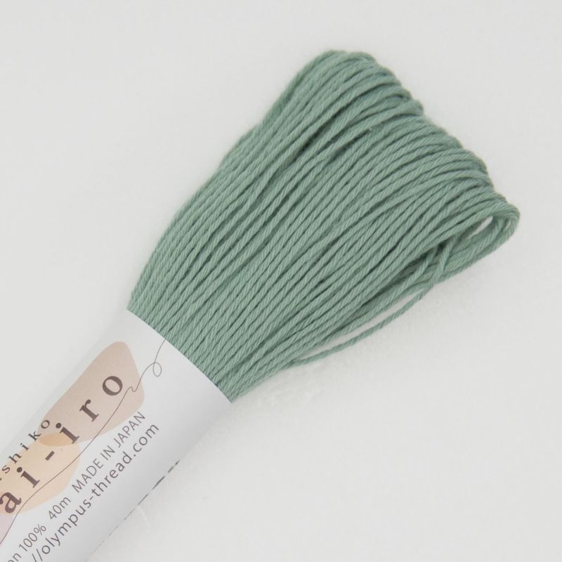 A8 Green Tea Awai-iro Sashiko Thread by Olympus Thread - 40m