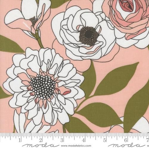 Botany Cabbage Rose Peony in Pink  by Alli K Design for Moda - 11550-16