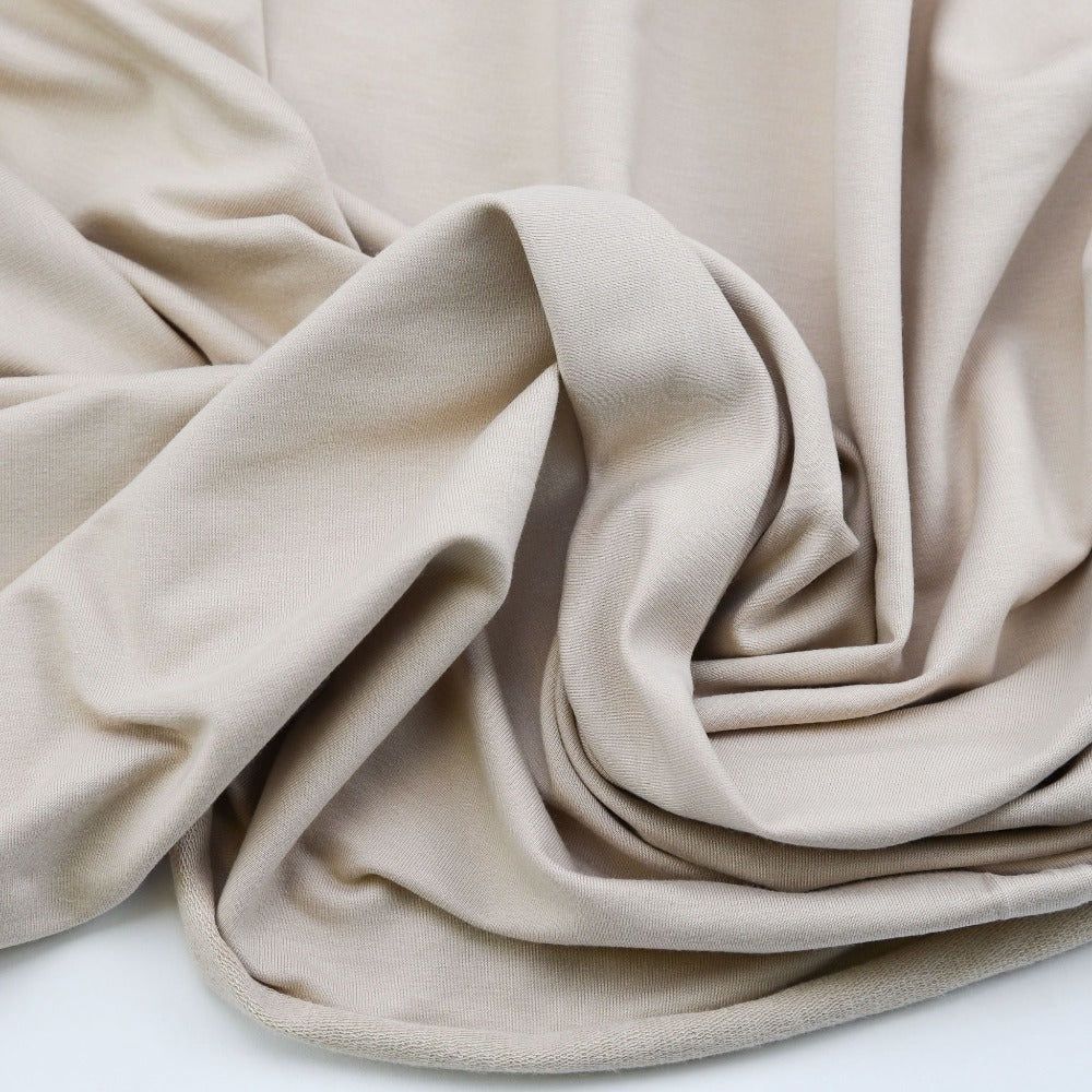 Bamboo/Cotton Stretch French Terry, Colour: Biscotti