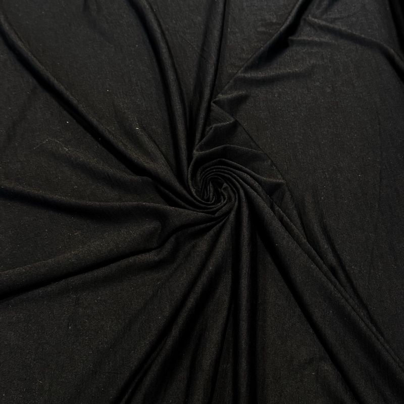Merino Wool Superfine Lightweight Jersey in Black
