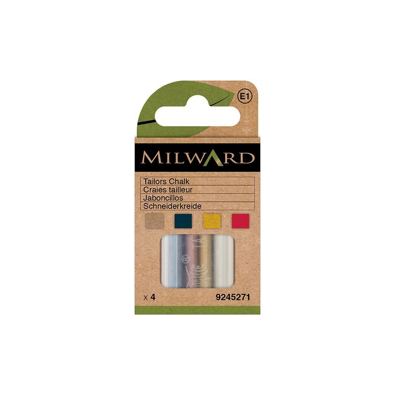 MILWARD GREEN Tailors Chalk - Assorted 4 pk