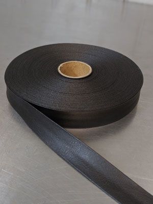 Faux Leather Bias Tape - 20mm - Black - by the Metre