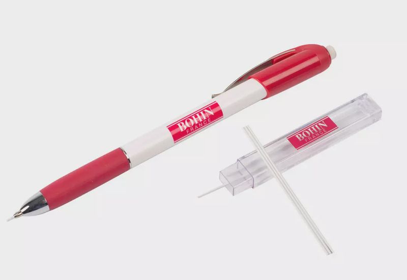 Mechanical Chalk Pencil + 6 White Leads