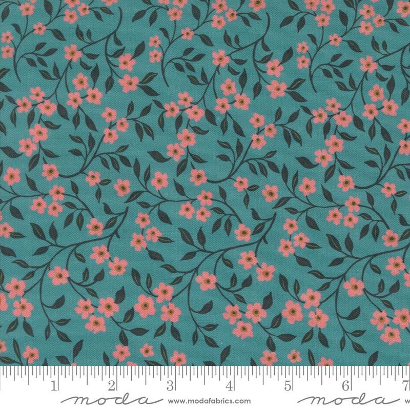 Sagewood Dogwood in Teal by Crystal Manning