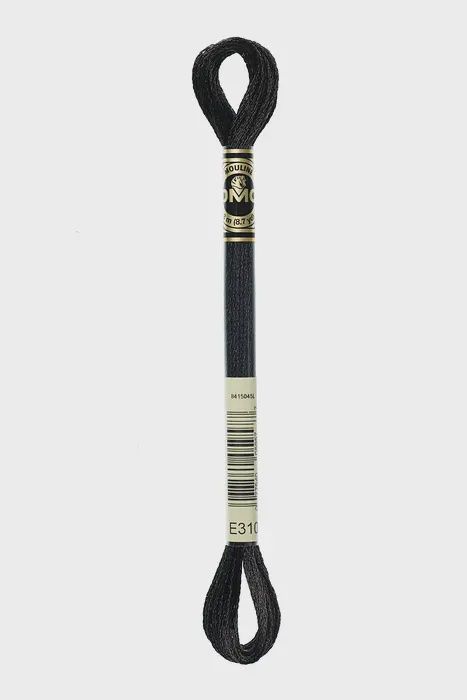 E310 Metallic Black DMC #317W Light Effects Floss - 8m