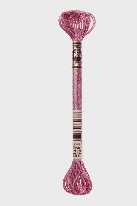 E316 Metallic Heather DMC #317W Light Effects Floss - 8m