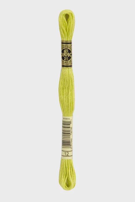 12 Citrus Yellow DMC #117 6 Strand Embroidery Floss - 8m